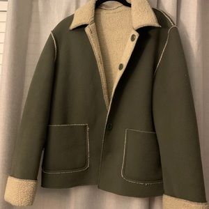 Reversible Green and cream jacket